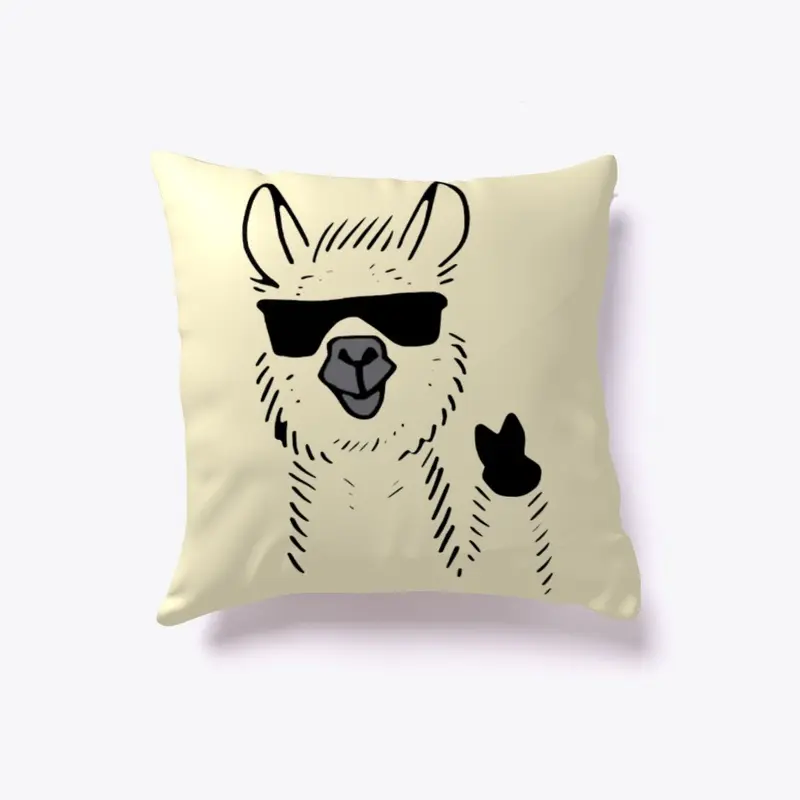 Llama Sketch Pillow