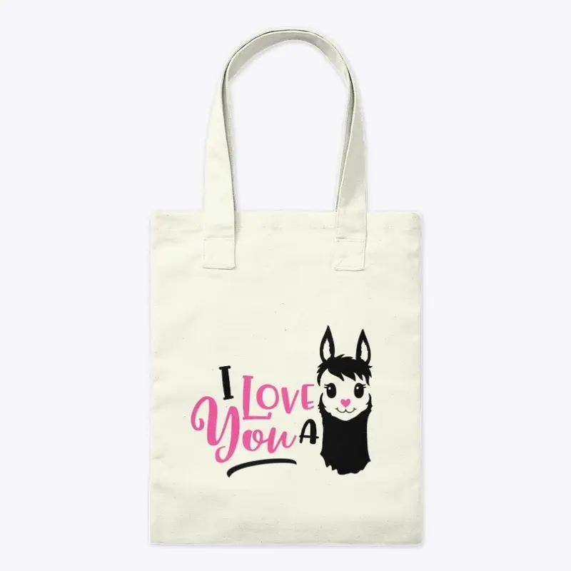 I Love You A Llama Tote Bag