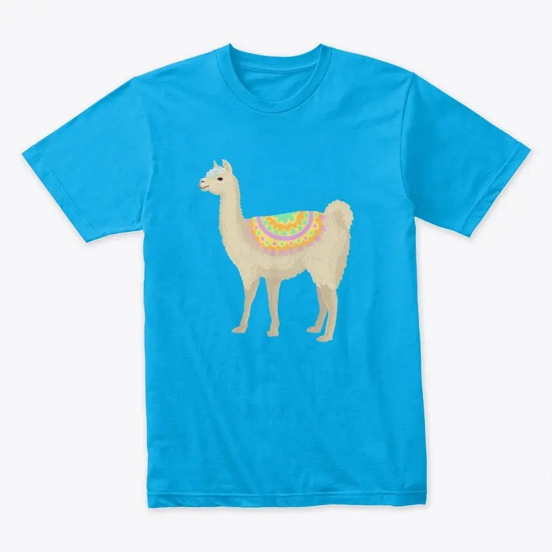 Llama with Blanket Shirt