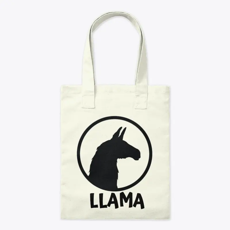 Llama Head Circle Tote 