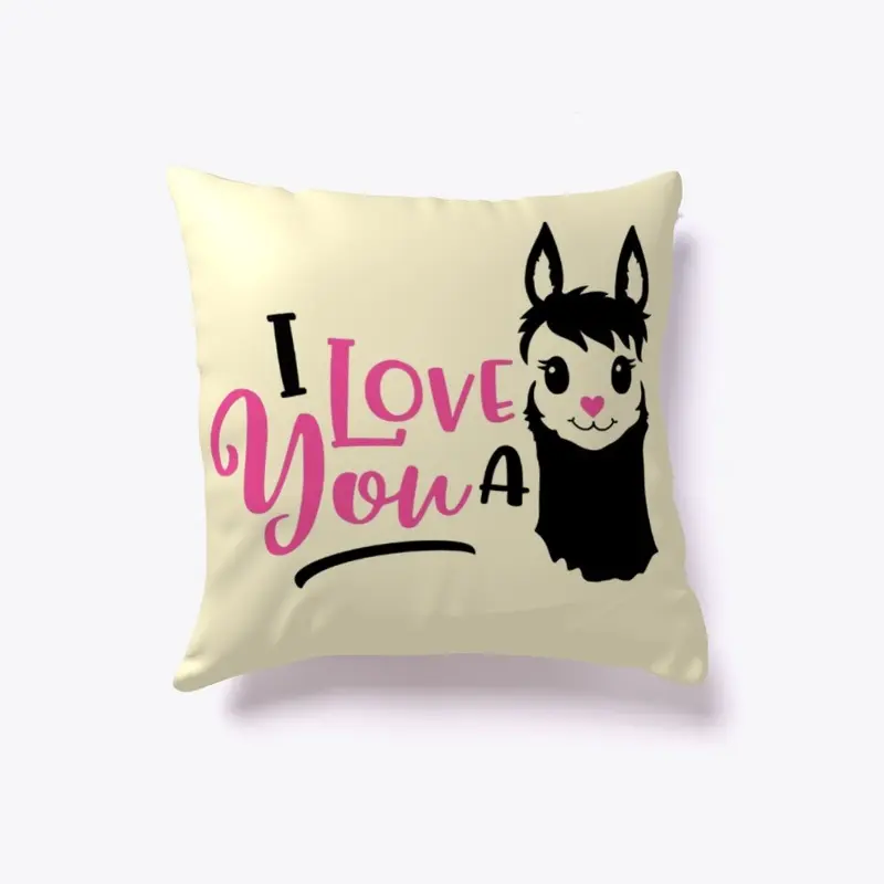 I Love You A Llama Pillow