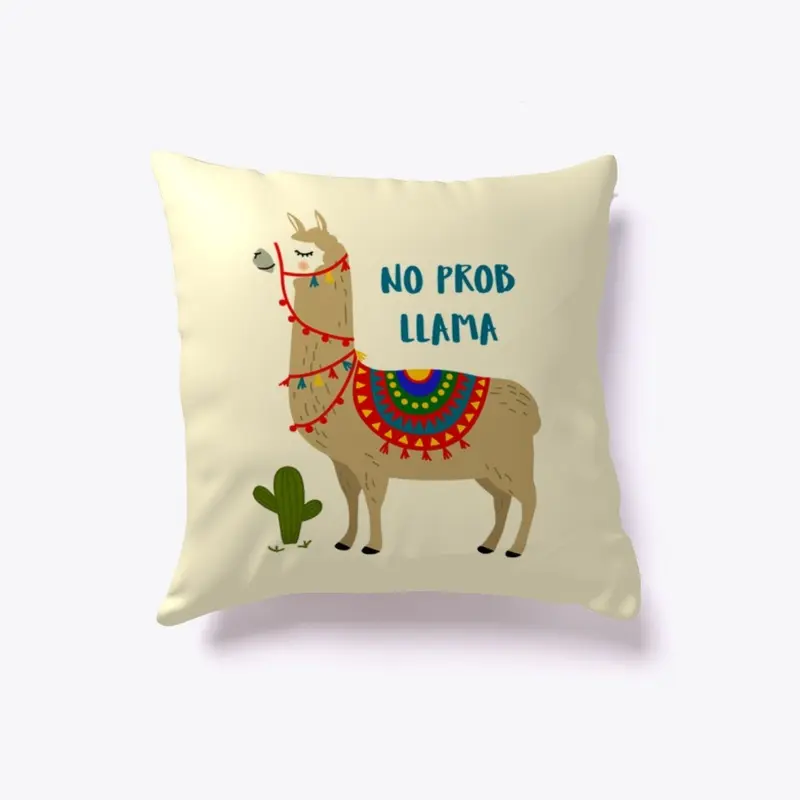 No Prob Llama Pillow