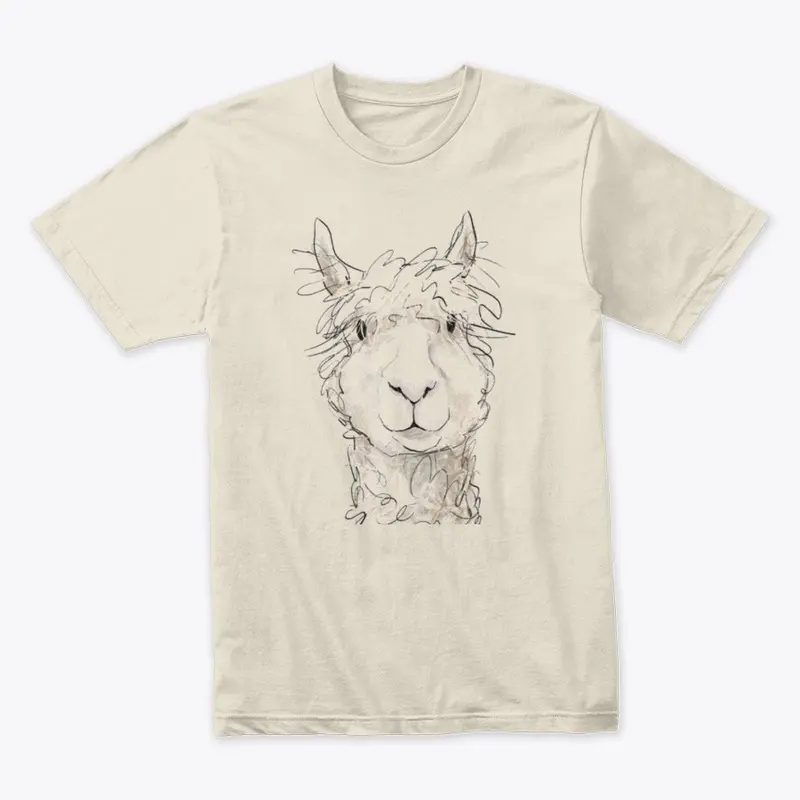 Llama Head Sketch Shirt