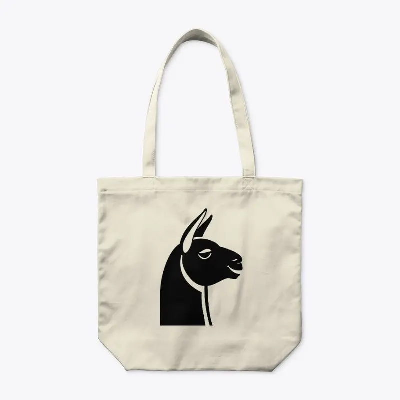 Large Llama Head Tote Bag