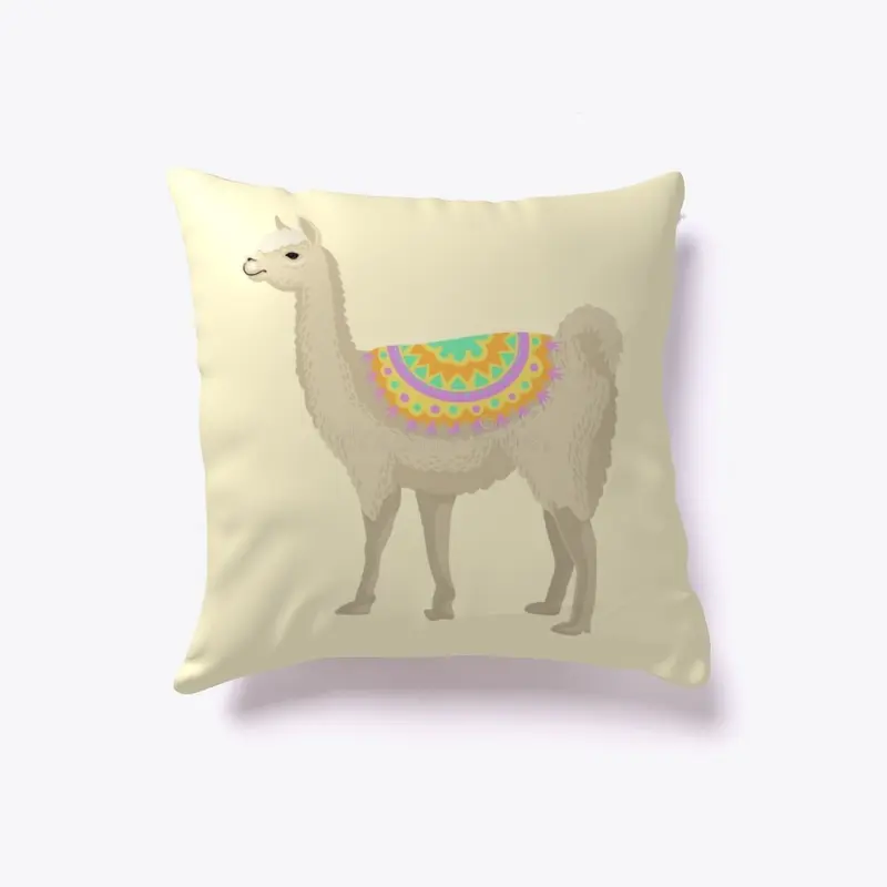 Llama with Blanket Pillow