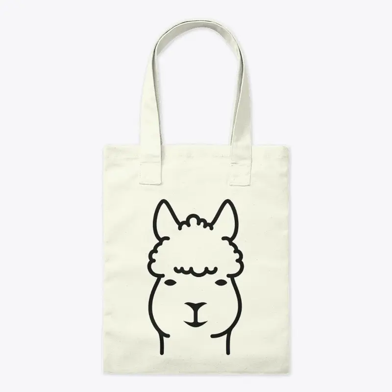 Alpaca Head Tote Bag